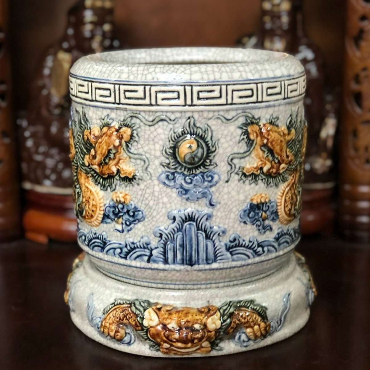 bát hương men rạn