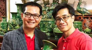 Đồ thờ đắp nổi men sứ Ngọc Lục Bảo